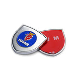 2pcs 39x39mm SAAB Shield Metal Car Window Sticker Emblem Badge Decal