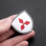 2pcs 39x39mm Mitsubishi Shield Metal Car Window Sticker Emblem Badge Decal