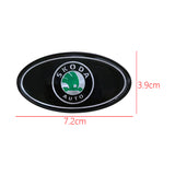 Skoda Elliptical Metal Car Window Sticker Emblem Badge Decal