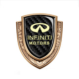 Infiniti Metal Carbon Fiber Shield Car Rear Sticker Auto Window Emblem Badge Decal