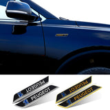 2pcs Peugeot Logo Car Fender Side Sticker Decal Emblem Badge