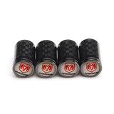 4pcs/set Dodge Viper Logo Carbon Fiber Car Air Valve Stem Cap Auto Tyre Valve Covers