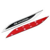 2pcs Hyundai Logo Metal Car Sider Fender Sticker Emblem Badge