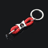Audi Logo Braided Rope Car Keychain Keyring