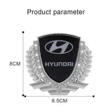 Hyundai Metal Diamond Car Rear Sticker Trunk Emblem Badge Decal