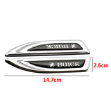 2pcs Buick Metal Car Side Fender Emblem Sticker Decal