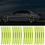 20pcs/set Porsche Car Wheel Rim Warning Reflective Emblem Stickers