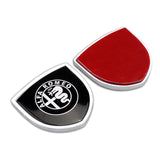 2PCS Alfa Romeo Metal Car Side Sticker Auto Emblem Badge Decal