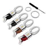 Chevrolet Logo PU Leather Braided Rope Car Keychain