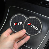 2PCS Toyota TRD Diamond Car Water Coaster Cup Mat