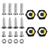 4pcs/set Mercedes Benz AMG Brabus Smart Logo Stainless Steel Car License Plate Bolts