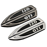 2pcs Volkswagen Rline GTI Logo Metal Car Side Fender Emblem Sticker Decal