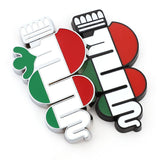 2pcs Alfa Romeo Snake Metal Car Body Sticker Emblem Badge Decal