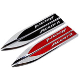 2pcs Honda Mugen Typer Accord Logo Metal Car Side Fender Sticker Emblem Badge Decal Decoration