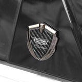 Cadillac Shield Carbon Fiber Car Side Window Sticker Emblem Badge Decal