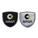 2pcs 39x39mm Mercedes Benz Smart Shield Metal Car Window Sticker Emblem Badge Decal