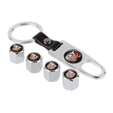 4pcs/set Nissan Nismo GTR Z Car Air Valve Stem Cap Auto Tyre Valve Covers with Keychain