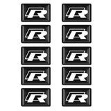 10pcs Volkswagen R GTI Epoxy Car Armrest Button Sticker