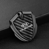 KIA Shield Carbon Fiber Car Side Window Sticker Emblem Badge Decal