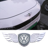 Volkswagen Logo Metal Wings Car Front Hood Bonnet Center Sticker Emblem