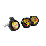 4pcs/set Porsche Logo Stainless Steel Car License Plate Bolts