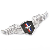 Ford Mustang Shelby Angle Wings Metal Car Front Hood Bonnet Sticker Emblem Badge