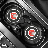 2pcs/set Fiat PVC Car Water Coaster Cup Mat