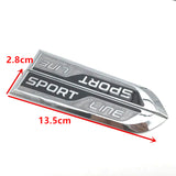 2pcs/set Skoda Sport Line Metal Car Fender Side Sticker Emblem Badge Decal