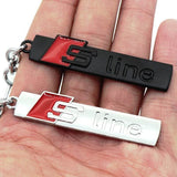 Audi Sline Supercharged S4 Logo Metal Car Keychain Keyring