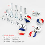 4pcs/set SAAB Logo Stainless Steel Car License Plate Bolts