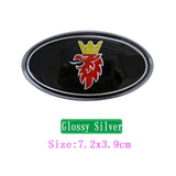 SAAB Elliptical Metal Car Window Sticker Emblem Badge Decal