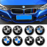 2PCS BMW Logo X1 X3 X5 X6 1 3 5 7 Series 82mm Car Front Hood Sticker 82mm Auto Trunk Emblem Rear Badge Decal