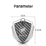 Buick Shield Carbon Fiber Car Side Window Sticker Emblem Badge Decal
