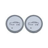 2pcs Cadillac Logo Car Water Coasters 7-color LED Light Cup Mat Holder