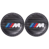 2pcs/set BMW M Power Logo PVC Waterproof Car Water Coaster