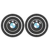 2pcs/set BMW M Power Logo PVC Waterproof Car Water Coaster