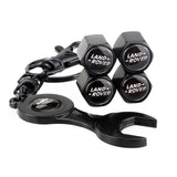 4pcs/set Land Rover Logo Car Air Valve Stem Cap Auto Tyre Valve Covers with Wrench