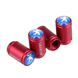 4pcs/set Peugeot Logo Matte Car Air Valve Stem Caps Auto Tyre Valve Covers