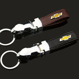 Chevrolet Leopard PU Leather Car Keychain Key Ring Pendant
