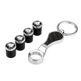 4pcs/set Holden Logo Carbon Fiber Car Air Valve Stem Caps Auto Tyre Valve Covers with Wrench