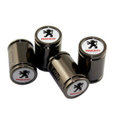 4pcs Peugeot Logo Tire Valve Caps