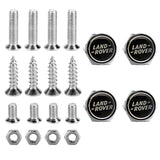 4pcs/set Land Rover Logo Stainless Steel Car License Plate Bolts