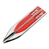 2pcs Jeep Logo Metal Car Side Fender Sticker Emblem Badge Decal Decoration