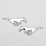 2pcs 7.5cm 11cm Ford Mustang Logo Metal Car Rear Sticker Decal Auto Body Fender Side Emblem Badge