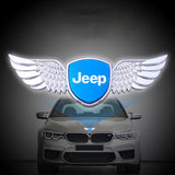 Jeep Logo Metal Wings Car Front Hood Bonnet Center Sticker Emblem