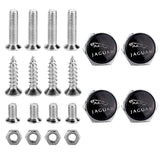4pcs/set Jaguar Logo Stainless Steel Car License Plate Bolts