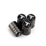 4pcs/set Tesla Logo Car Air Valve Stem Caps Auto Tyre Valve Covers