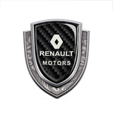 Renault Metal Carbon Fiber Shield Car Rear Sticker Auto Window Emblem Badge Decal