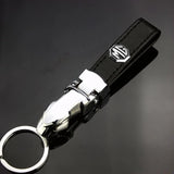MG Leopard PU Leather Car Keychain Key Ring Pendant