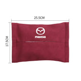 Mazda Suede Car Tissue Box Holder Seat Back Hanging Napkin Storage Bag